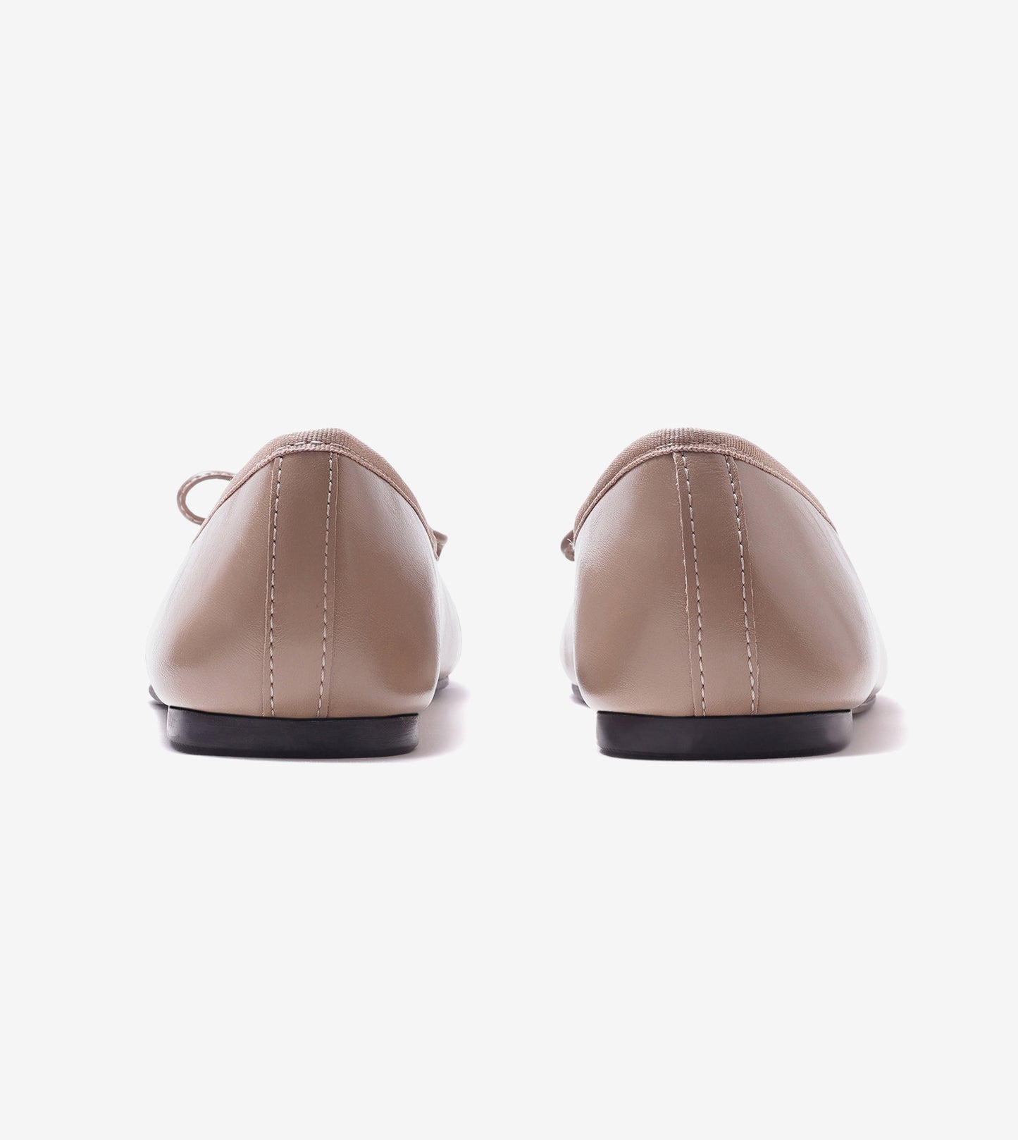 Classic Bow Detail Ballet Flats - Beige