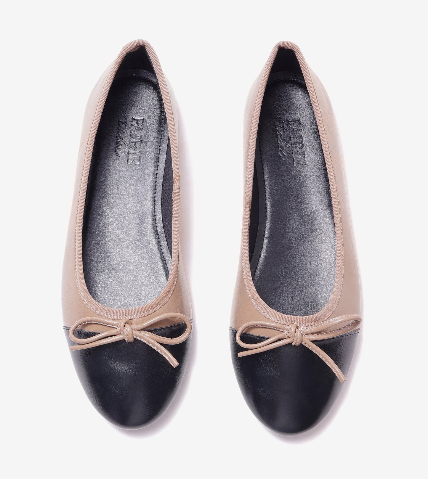 Classic Bow Detail Ballet Flats - Beige