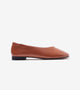Minimal Seam Detail Slip-On Flats - Tan