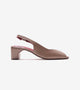 Sculpted Slingback Heels - Beige