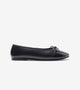 Classic Bow Detail Ballet Flats - Black