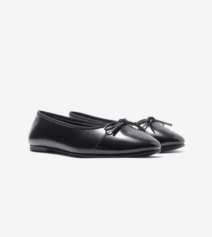 Classic Bow Detail Ballet Flats - Black