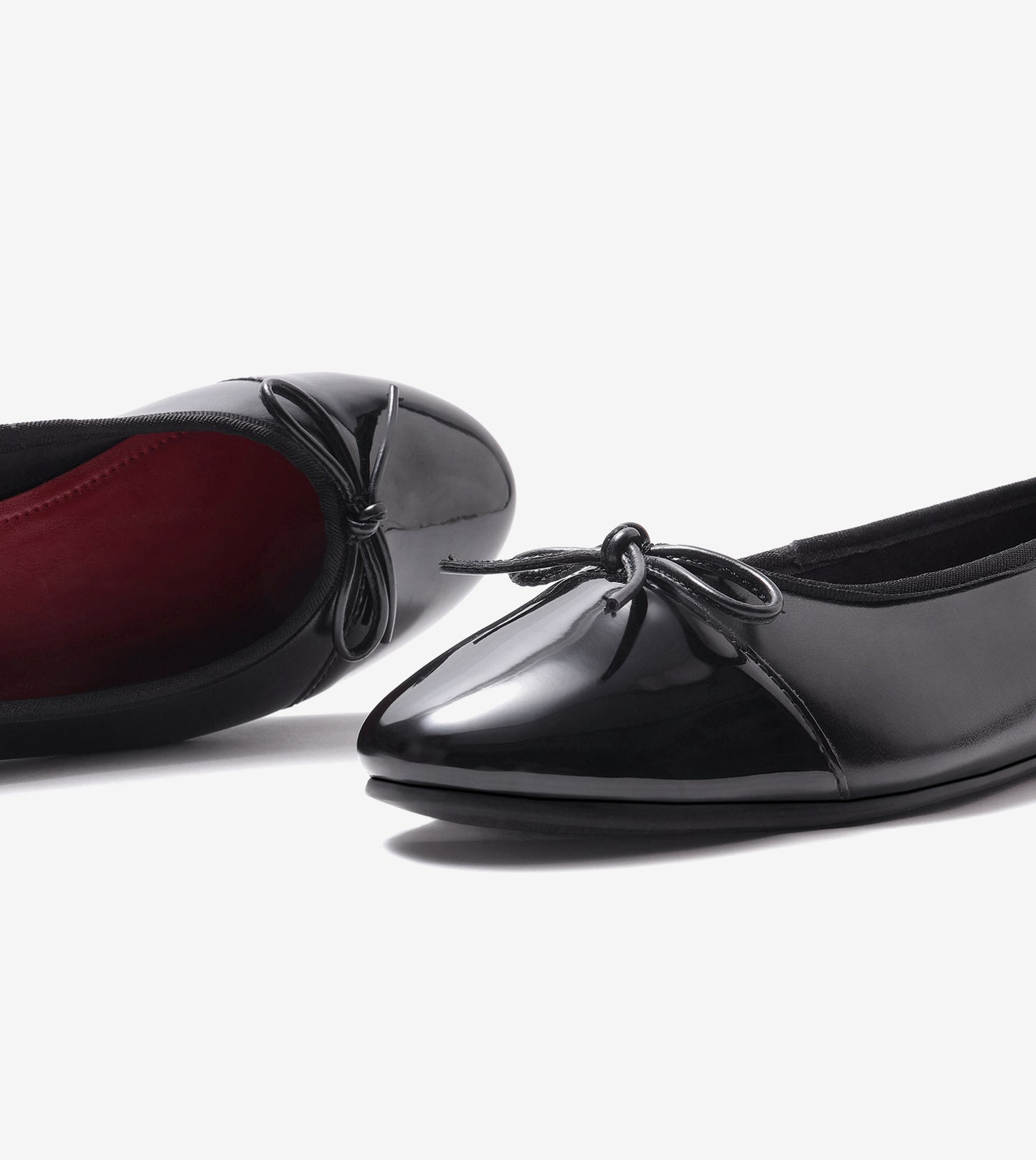 Classic Bow Detail Ballet Flats - Black