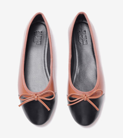 Classic Bow Detail Ballet Flats - Tan