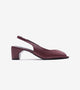 Sculpted Slingback Heels - Maroon