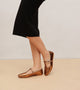 T-Strap Metallic Mary Janes Flats - Antiq