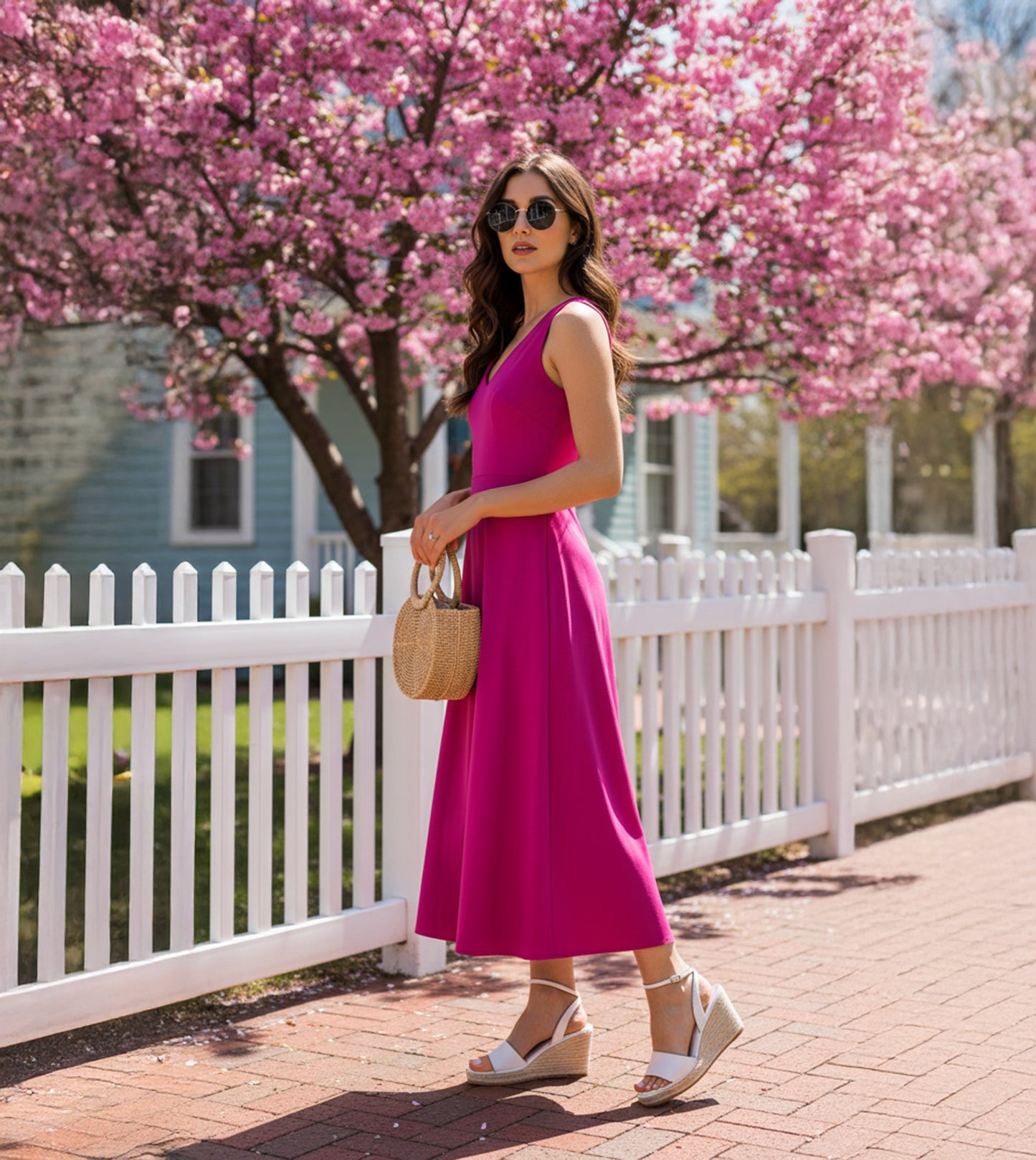 Ankle Strap Espadrille Wedges - White