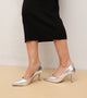 Crackled Metallic Pumps - Silver