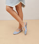 Patent Slingback Mary Janes Flat - Sky Blue