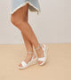 Ankle Strap Espadrille Wedges - White