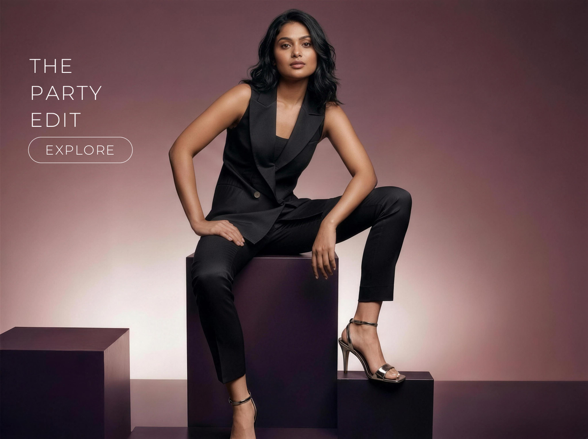 The Party Edit grid separator - gunmetal ankle-strap stiletto