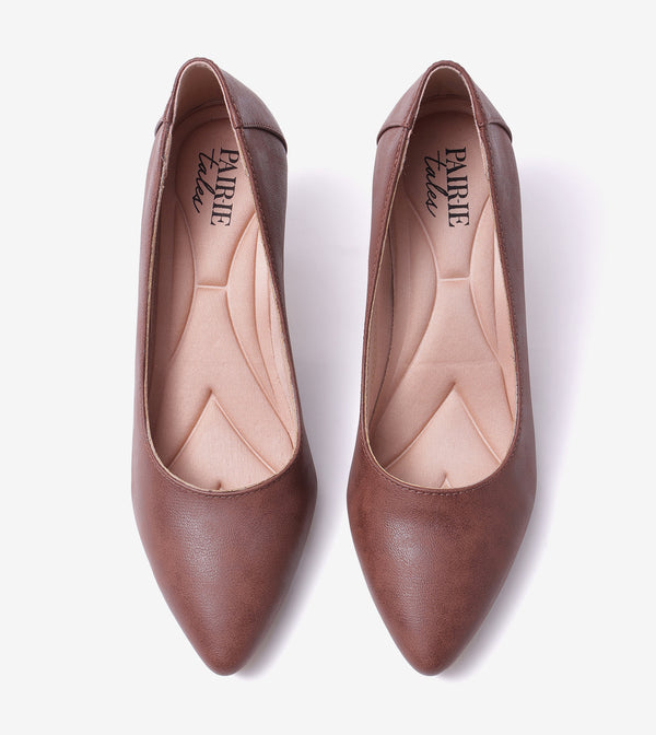 Classic Pointed-Toe Pumps - Dark Brown