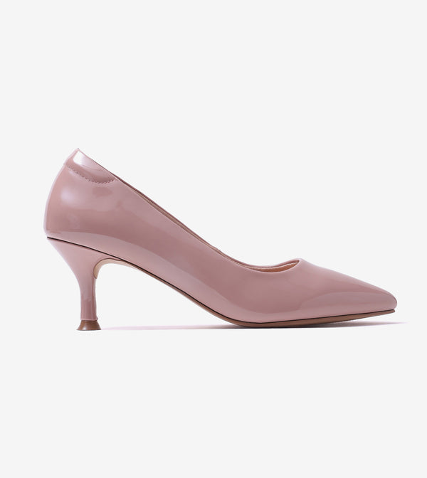 Classic Pointed-Toe Pumps - Nude Pink