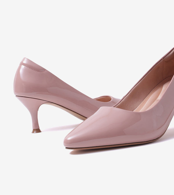 Classic Pointed-Toe Pumps - Nude Pink