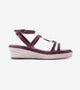 Embellished Ring Detail Espadrille - Maroon