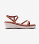 Sculpted Strap Espadrille Sandals - Tan