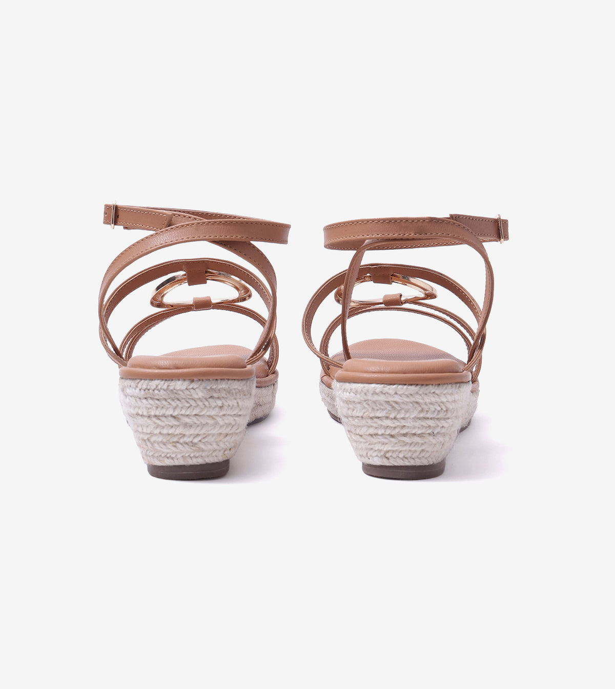 Embellished Ring Detail Espadrille - Dark Beige