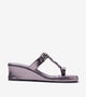 Ornate Chain Wedge Sandals - Gunmetal