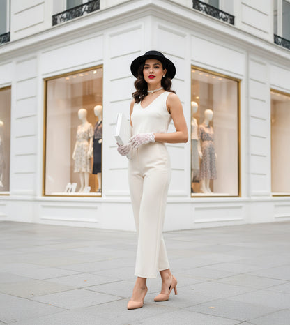 Matt Pointed Toe Pumps - Beige