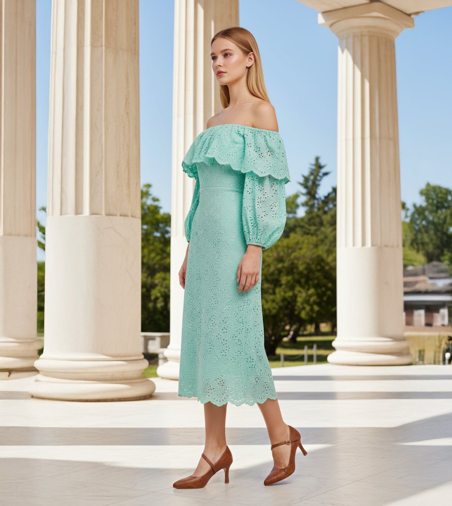 Asymmetric Textured Snake-Print Strappy Heeled Pumps - Brown