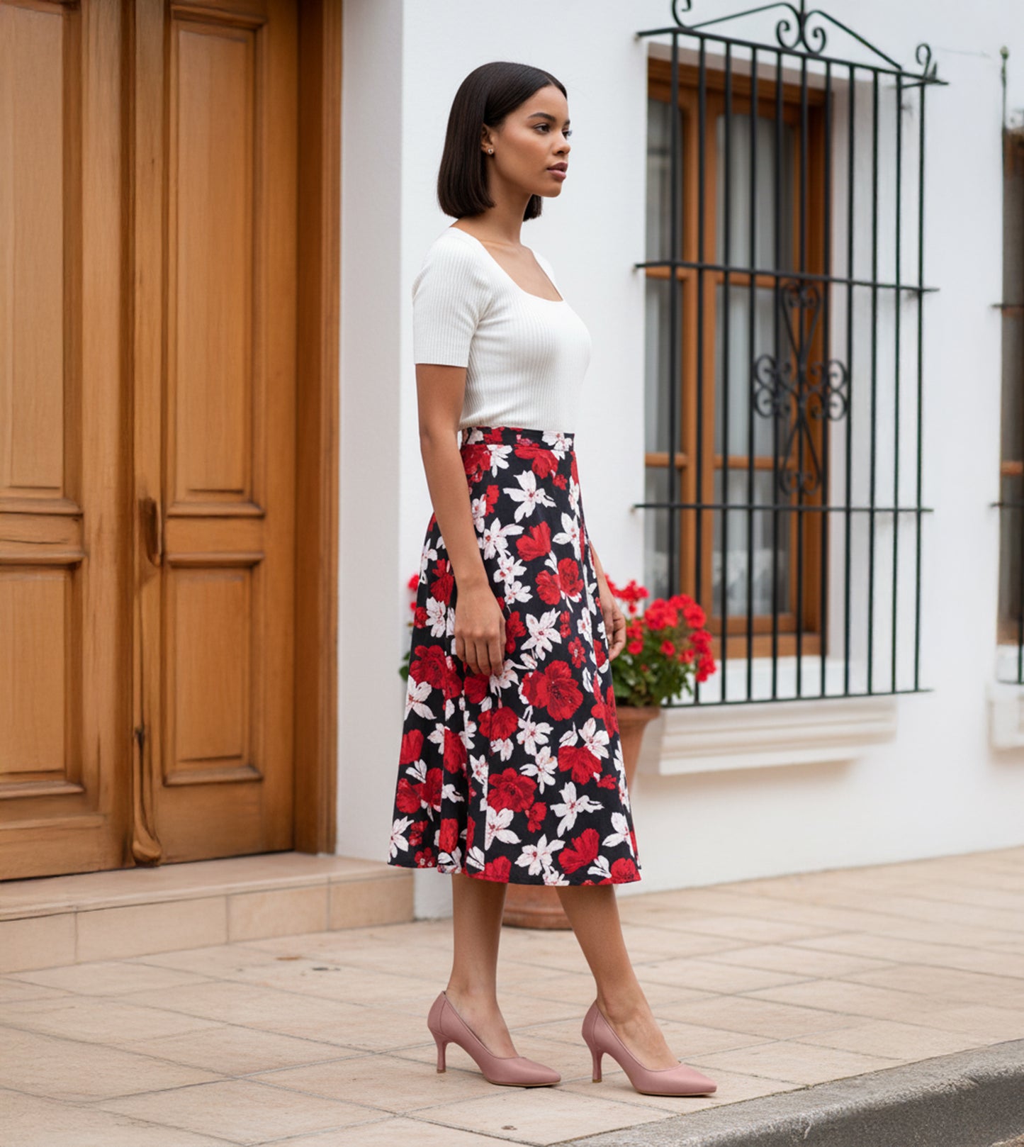 Matt Pointed Toe Pumps - Nude Pink