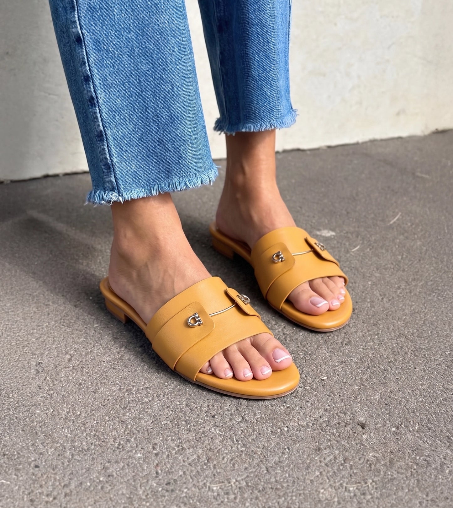 Minimal Muse Slip-On Flats - Mustard