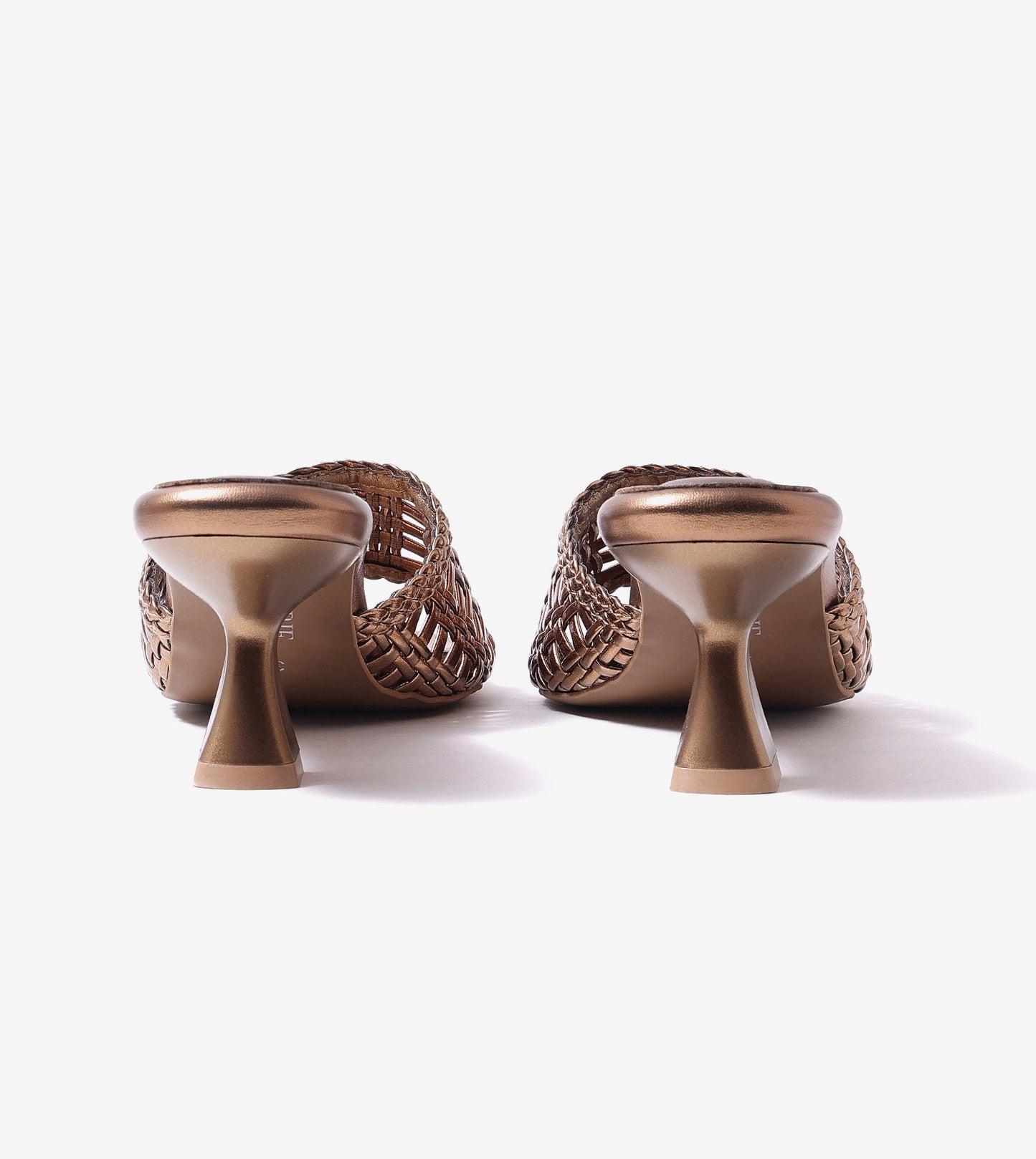 Woven Statement Mule Heels - Antique