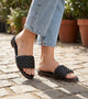 Braided Strap Comfort Slides - Black