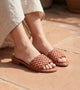 Braided Strap Comfort Slides - Tan