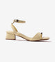 Toe-Ring Strappy Block Heel Sandals - Butter Yellow
