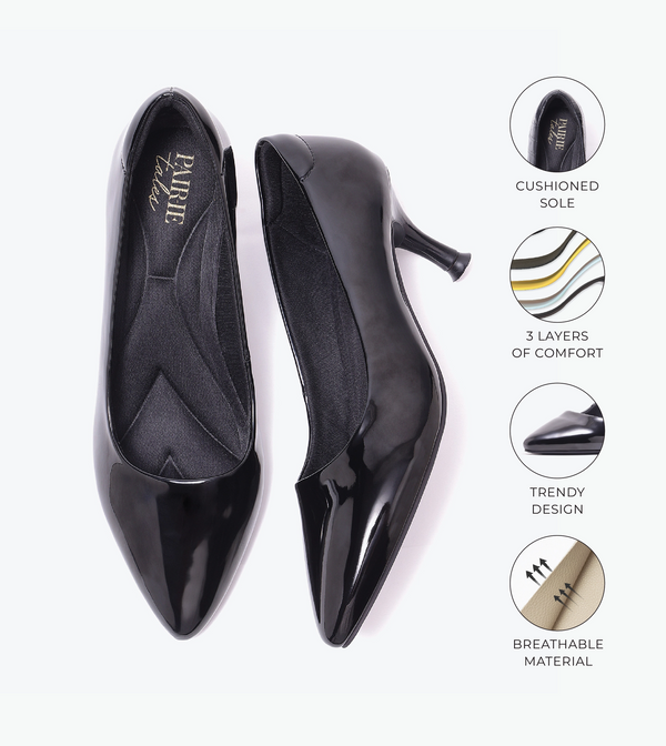 Classic Pointed-Toe Pumps - Black