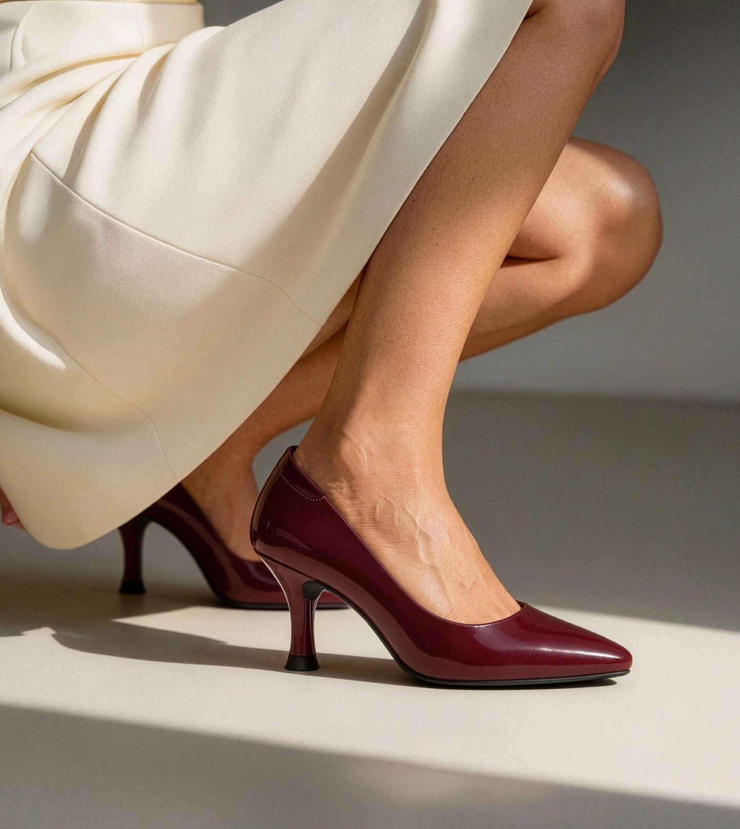 Classic Pointed-Toe Pumps - Dark Wine