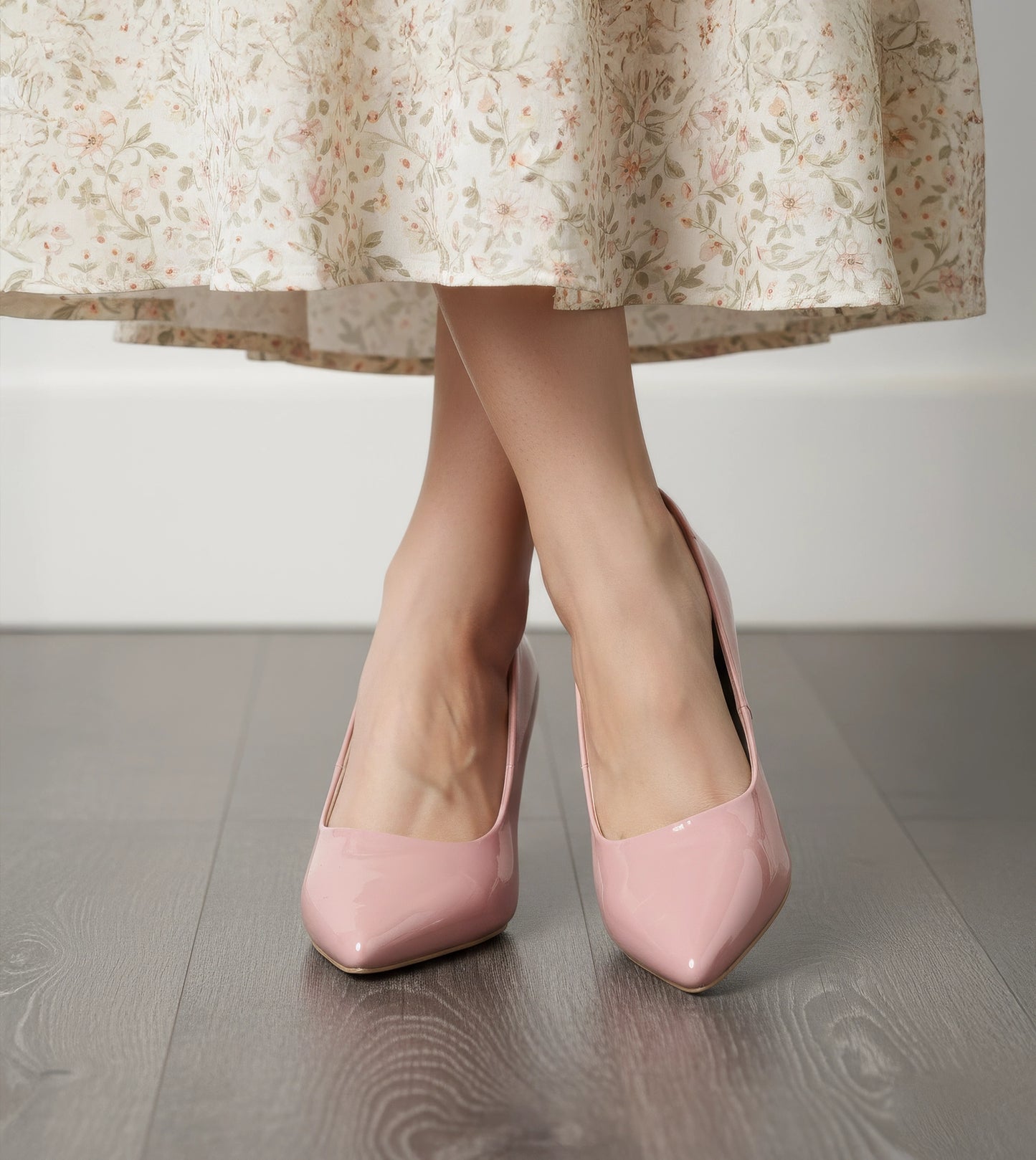 Classic Pointed-Toe Pumps - Nude Pink
