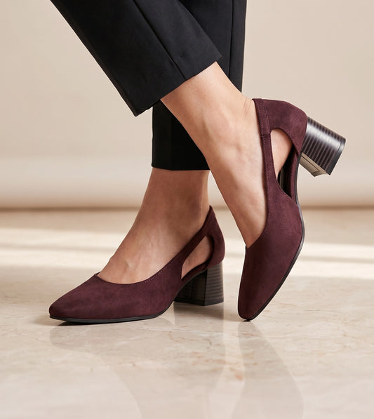 Velvet Sculpted Pumps - Brown