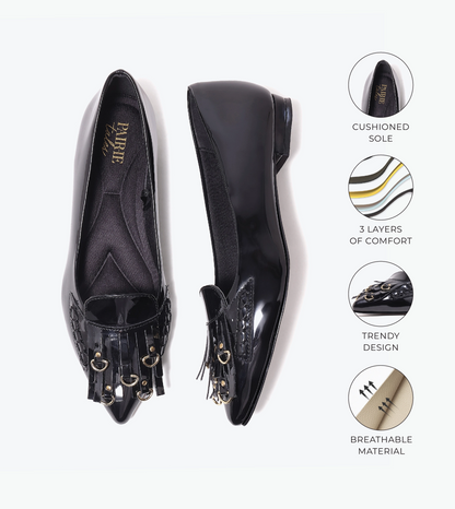 Atelier Fringe Flats - Black