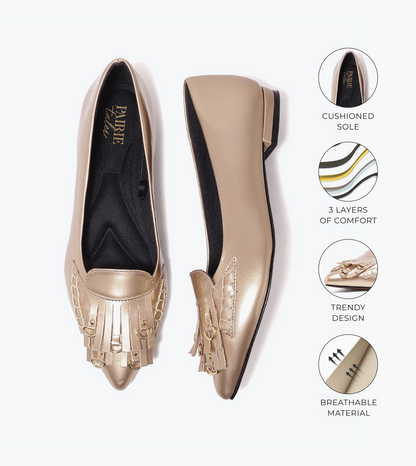 Atelier Fringe Flats - Gold