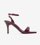 Ankle Strap Stilettos - Wine
