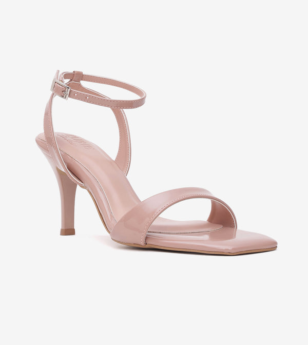 Ankle Strap Stilettos - Nude Pink