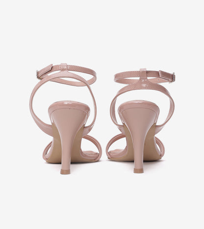 Ankle Strap Stilettos - Nude Pink