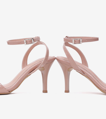 Ankle Strap Stilettos - Nude Pink