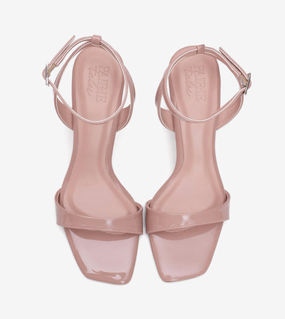 Ankle Strap Stilettos - Nude Pink
