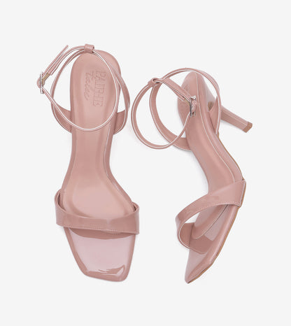 Ankle Strap Stilettos - Nude Pink