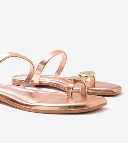 Metallic Toe Ring Flat - Rose Gold