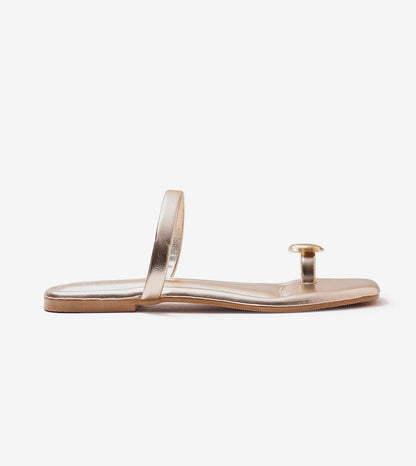Metallic Toe Ring Flat - Light Gold
