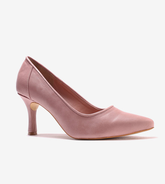 Matt Pointed Toe Pumps - Nude Pink