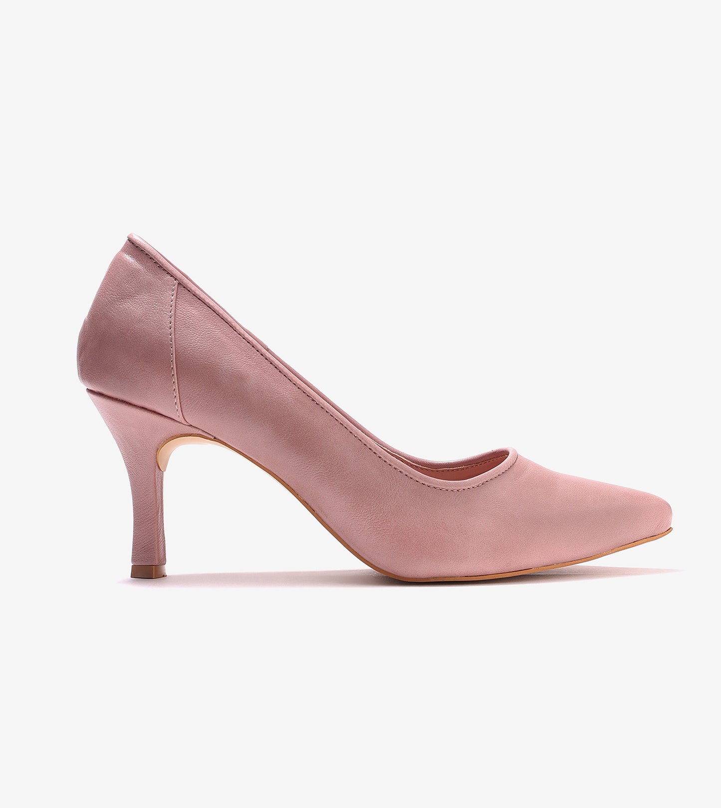 Matt Pointed Toe Pumps - Nude Pink