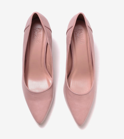 Matt Pointed Toe Pumps - Nude Pink