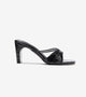 Patent Croco Meadow Strappy Sandals - Black