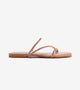 Satin Crystal - Embellished Strappy Sandals - Beige
