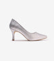 Matt Pointed Toe Pumps - Silver
